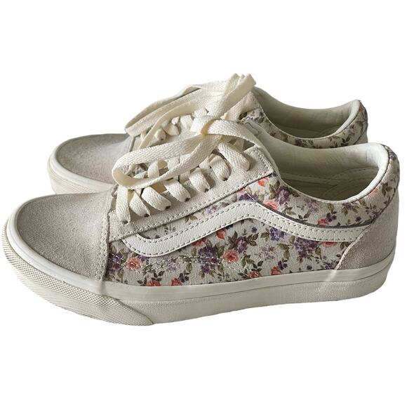 Vans Shoes - Vans Old Skool Floral Vintage Skater Shoes Suede Leather sneakers- Women's 6